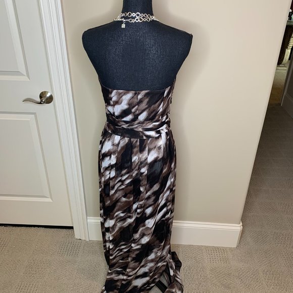 BCBG Strapless Brown, Black, And white Dress NWOT - Picture 6 of 6